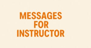 Messages for Instructor