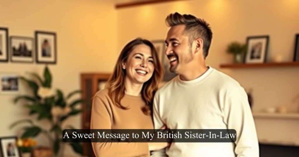 A Sweet Message to My British Sister-In-Law
