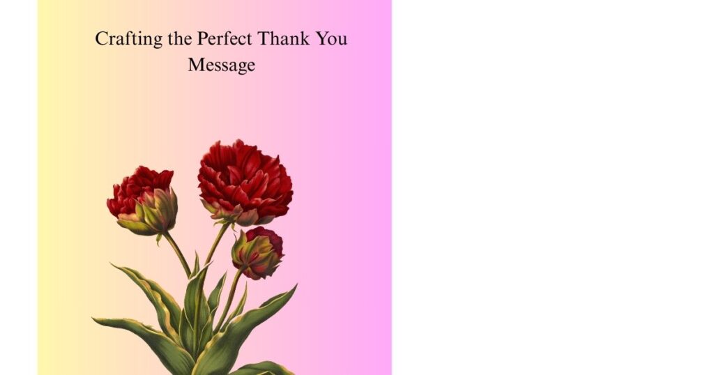 Crafting the Perfect Thank You Message