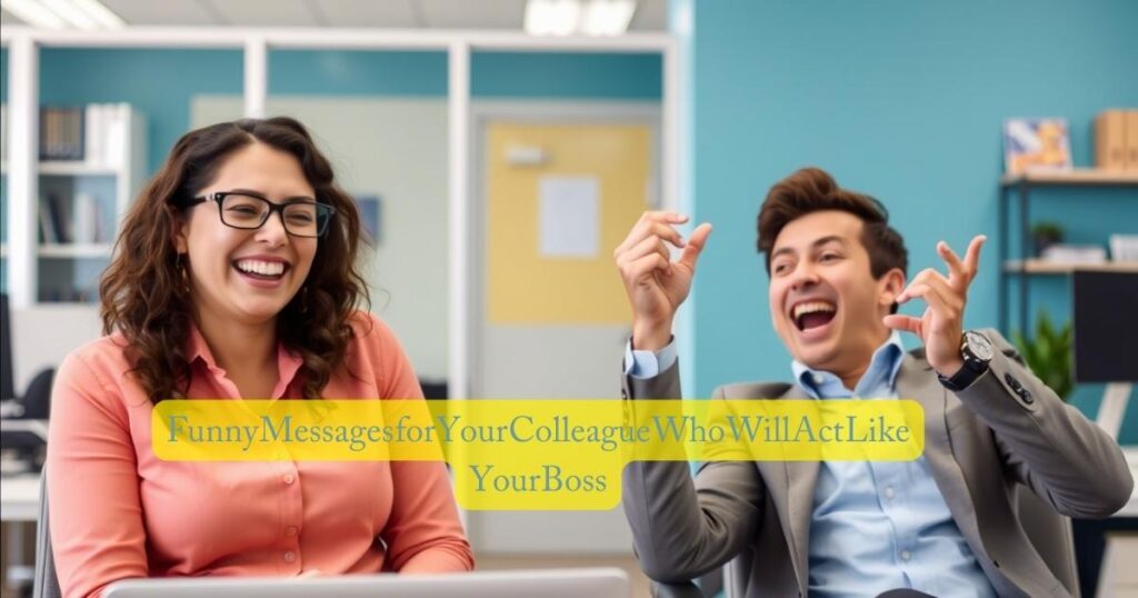 Funny Messages for Your Colleague Who Will Act Like Your Boss