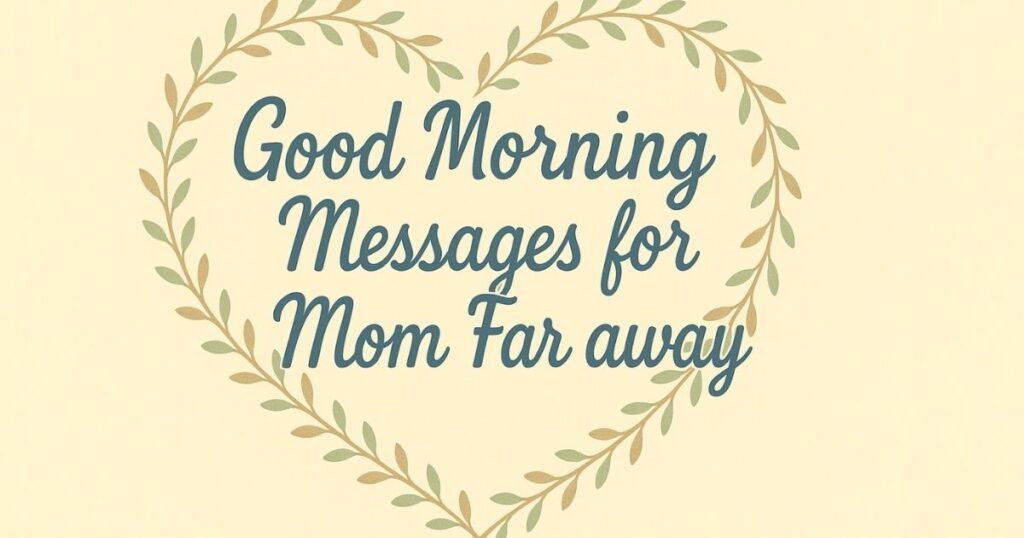 Good Morning Messages for Mom Far Away