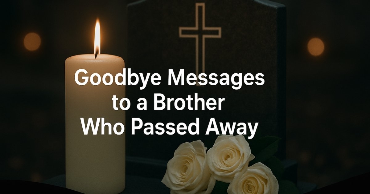 Goodbye Messages to a Brother Who Passed Away