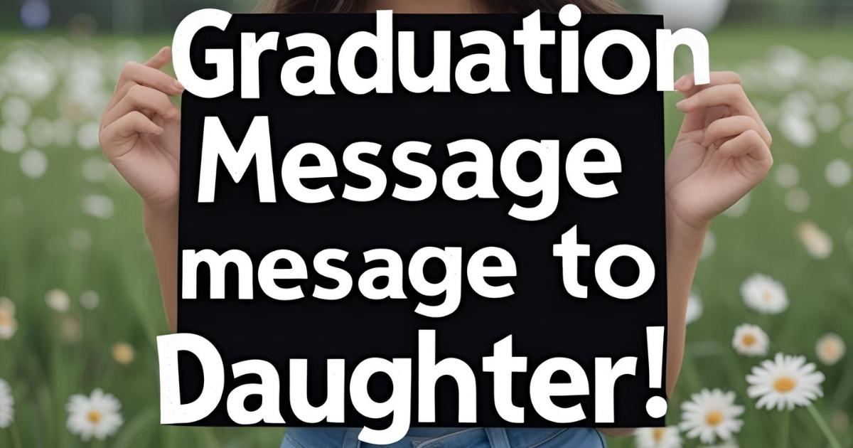Graduation Message To Daughter