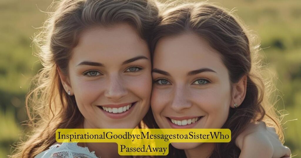 Inspirational Goodbye Messages to a Sister Who Passed Away