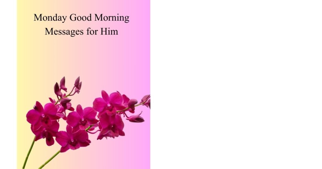 Monday Good Morning Messages for Him