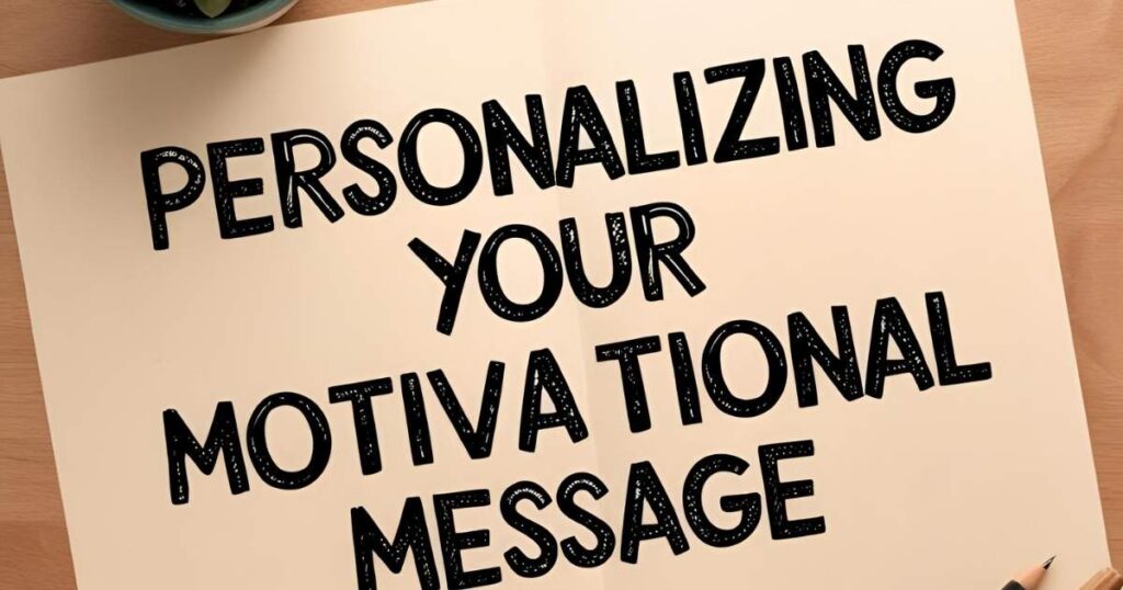 Personalizing Your Motivational Message