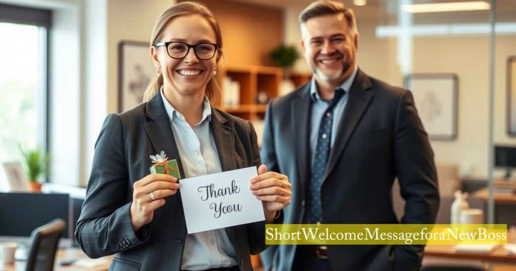Short Welcome Message for a New Boss