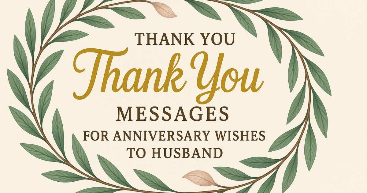 Thank You Messages for Anniversary Wishes to Husband