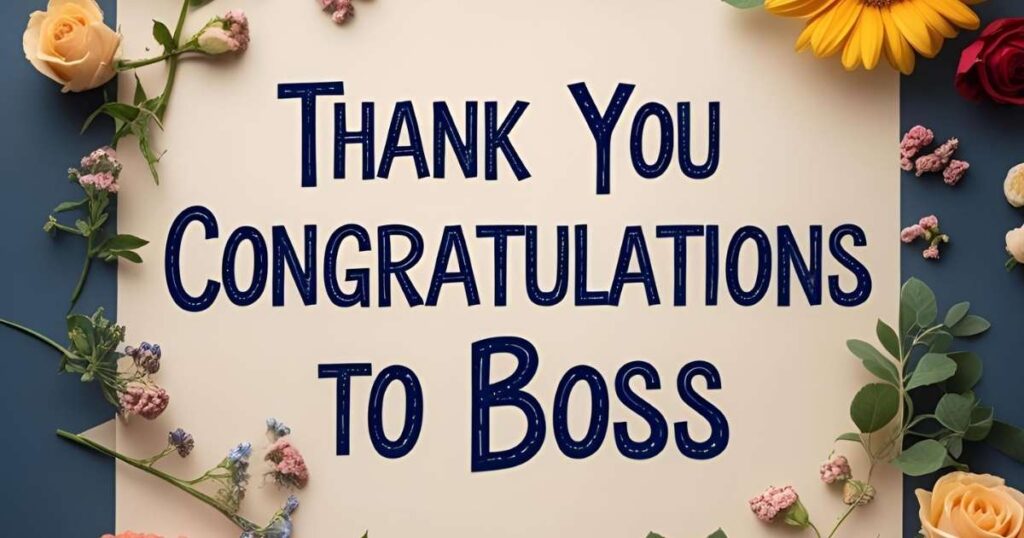 Thank You Messages for Congratulations to Boss