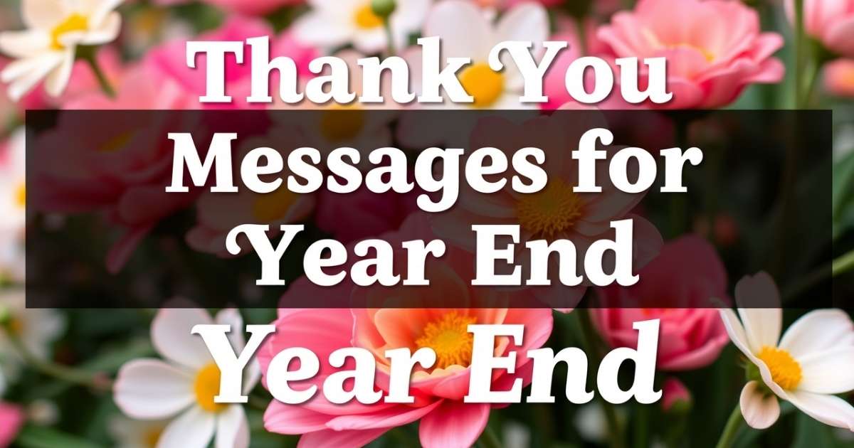 Thank You Messages for Year End