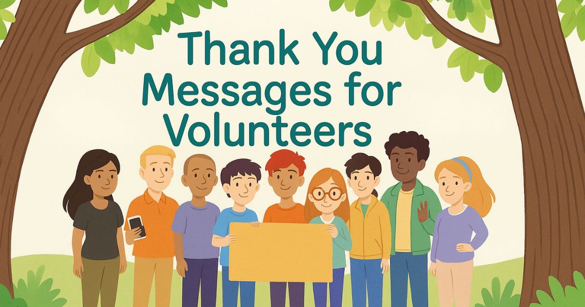 Thank You Messages for Volunteers