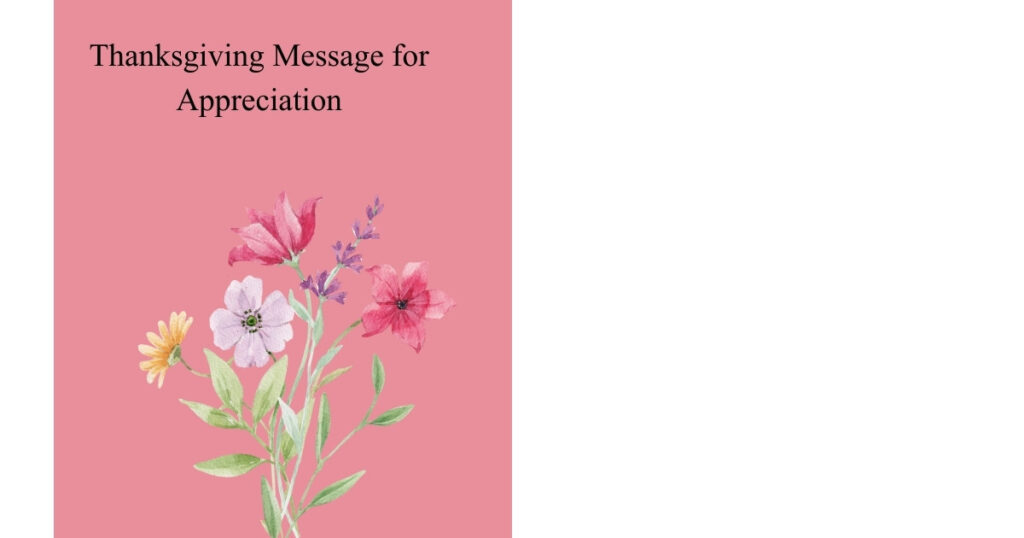 Thanksgiving Message for Appreciation