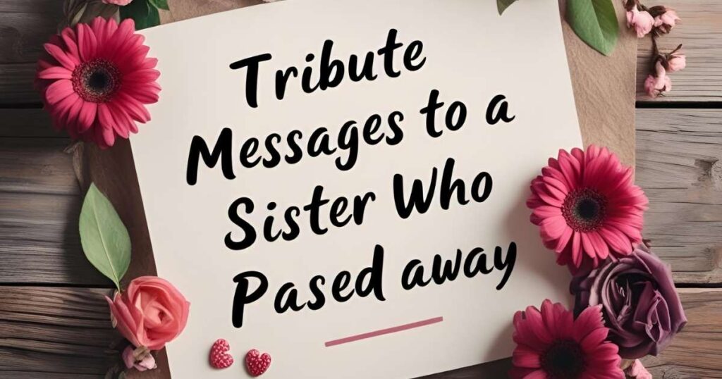 Tribute Messages to a Sister Who Passed Away