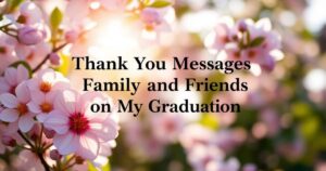 Thank You Messages for Family and Friends on My Graduation