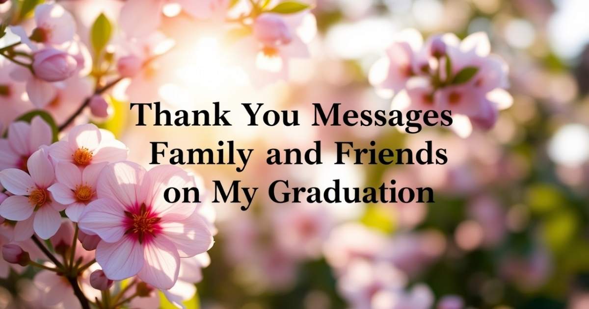 Thank You Messages for Family and Friends on My Graduation