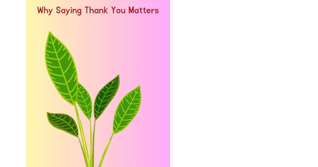 Why Saying Thank You Matters