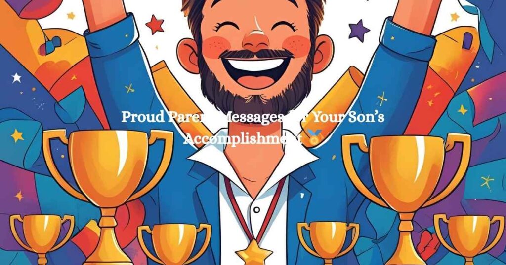 2. Proud Parent Messages for Your Son’s Accomplishment 🏅