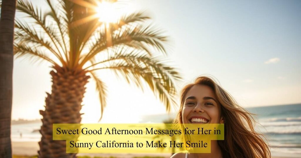 Sweet Good Afternoon Messages for Her in Sunny California to Make Her Smile