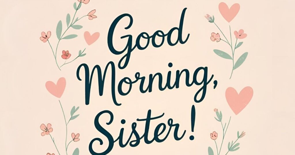 Sweet and Simple Good Morning Greetings for My Sister