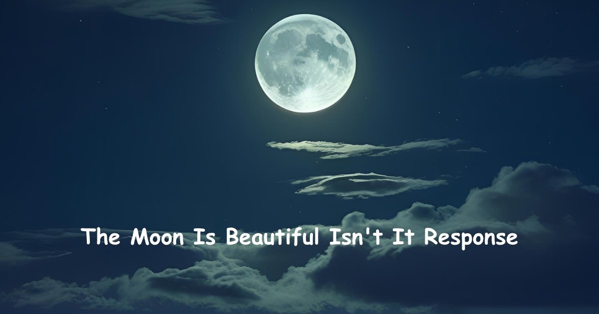 The Moon Is Beautiful Isn't It Response