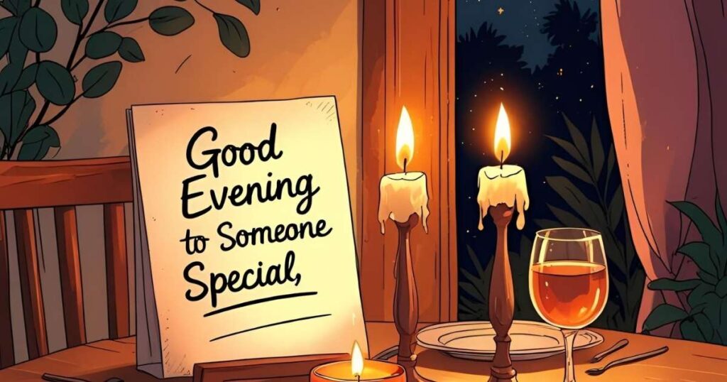 Thoughtful Good Evening Message for Someone Special