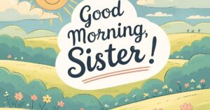 good morning message for sister